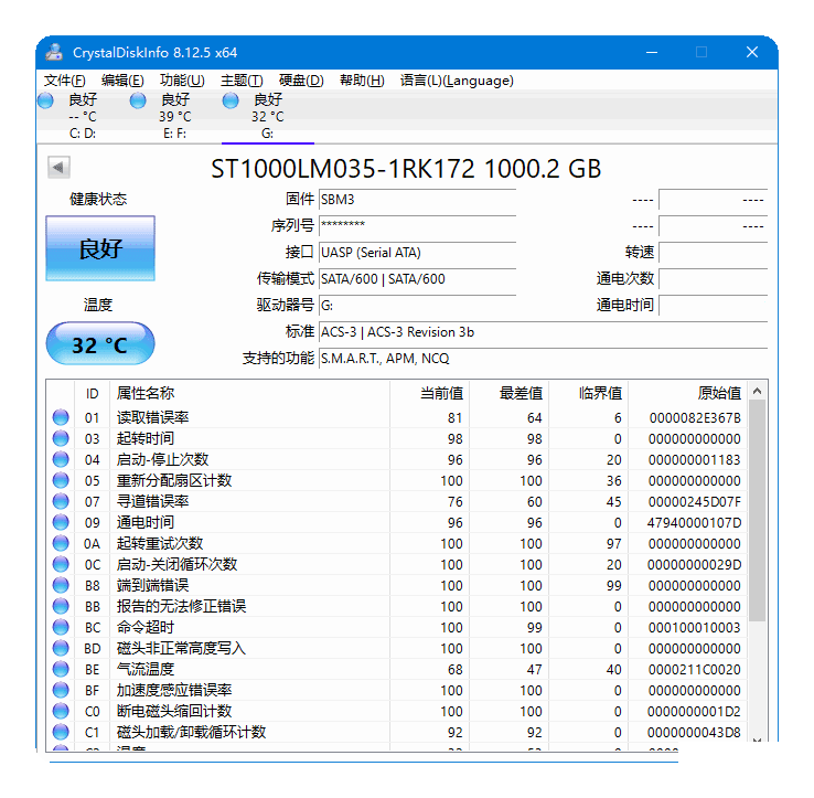 CrystalDiskInfo Ӳ״̬⹤ v8.12.5 ļ&ɫ-1.png